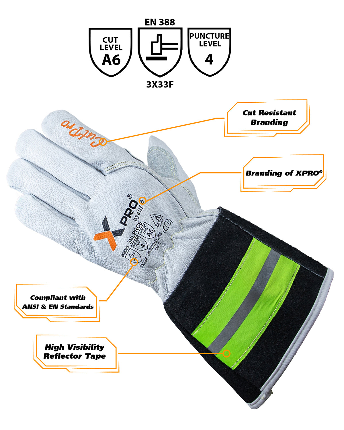 XPRO® 3NLPRC6 Tig Welding Gloves: Kevlar & Enhanced Visibility-Certified, Sizes Small to 2xl | 3xl for Mens & Women