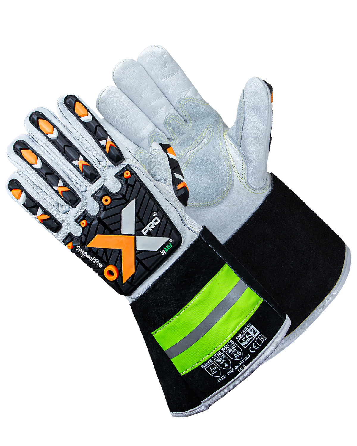 XPRO® 3TNLPRC6 Heavy Duty Tig Welding gloves, Kevlar thread & Lining, Reinforced palm, Impact & Cut Resistant, High visibility