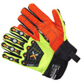 XPRO 9ARMOTC2 Firefighter Extrication Rescue Impact Safety Gloves, Cut-Resistant, High Visibility, ANSI/ISEA Certified