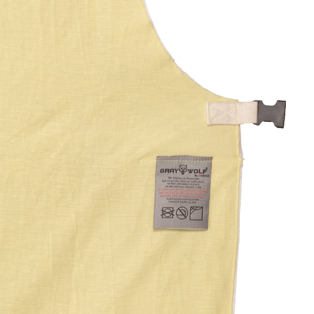 Graywolf Aluminized Leather Kevlar Heat Resistant Apron (1472° F) - Flame Resistant Domestic & Industrial Welding apron for Metal working and Forging 24" X 36"