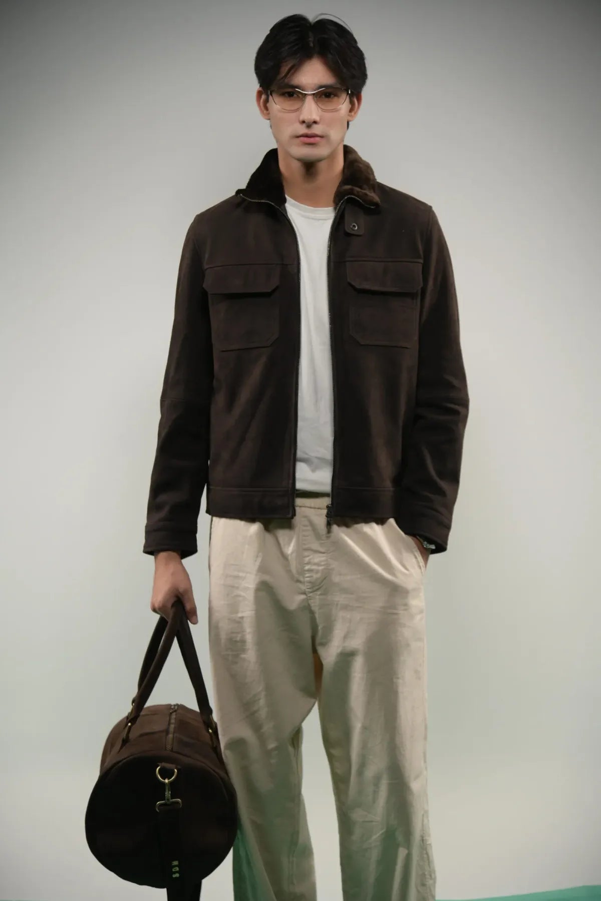 Toro by El Armarios Antique Brown Goat Suede Leather Jacket