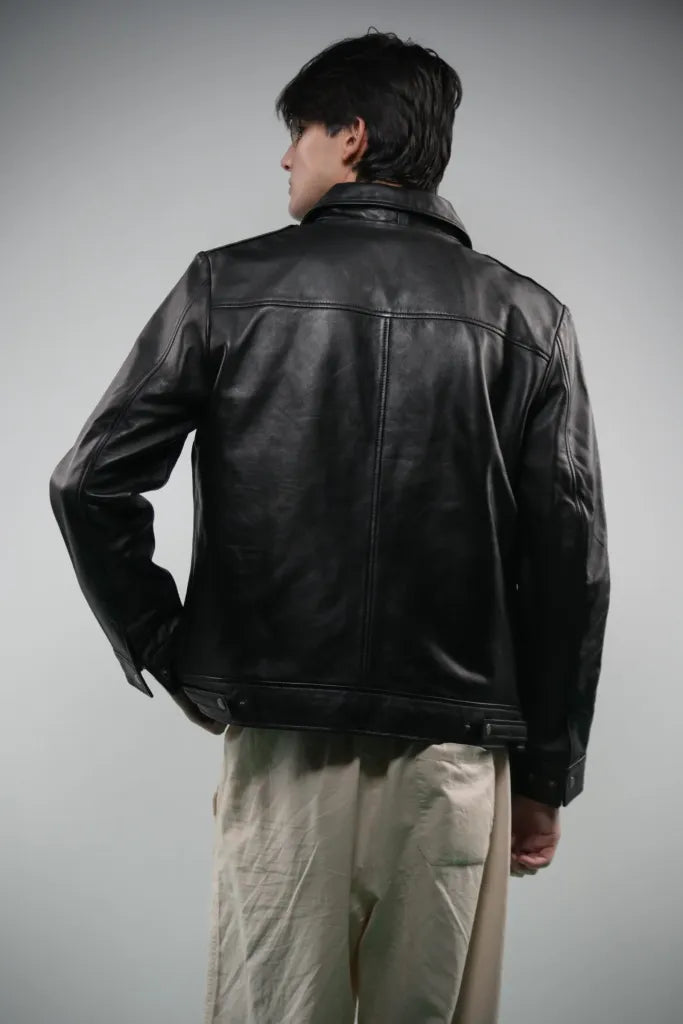 El Armarios Signature Black Leather Jacket
