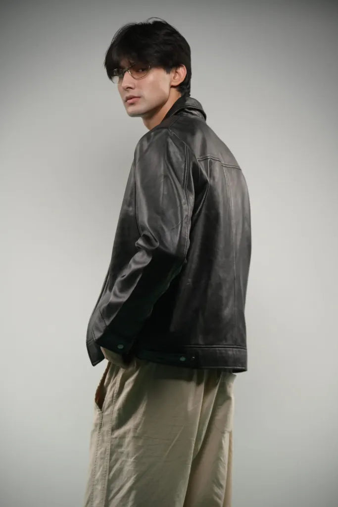 El Armarios Signature Black Leather Jacket