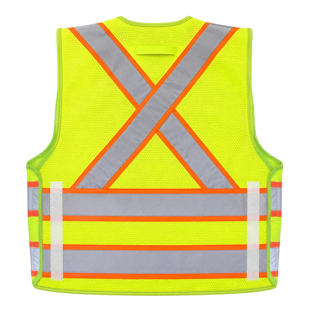 XPRO® HV08‑FLG Hi‑Vis Mesh Safety Vest – ANSI Type R Class 2, Moisture‑Wicking Fabric & Fall Protection Ready
