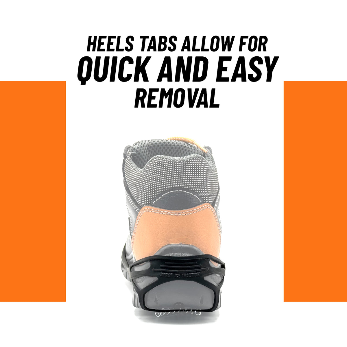 XPRO Walk Traction Cleats - 360-Degree Grip on Snow, Ice, & Multi-terrain Surfaces - Elastic Outer Band w/ Easy-On/Off Heel Tab & 1.2mm Zinc-coated Steel Coils - Abrasion & Rust Resistant - Unisex