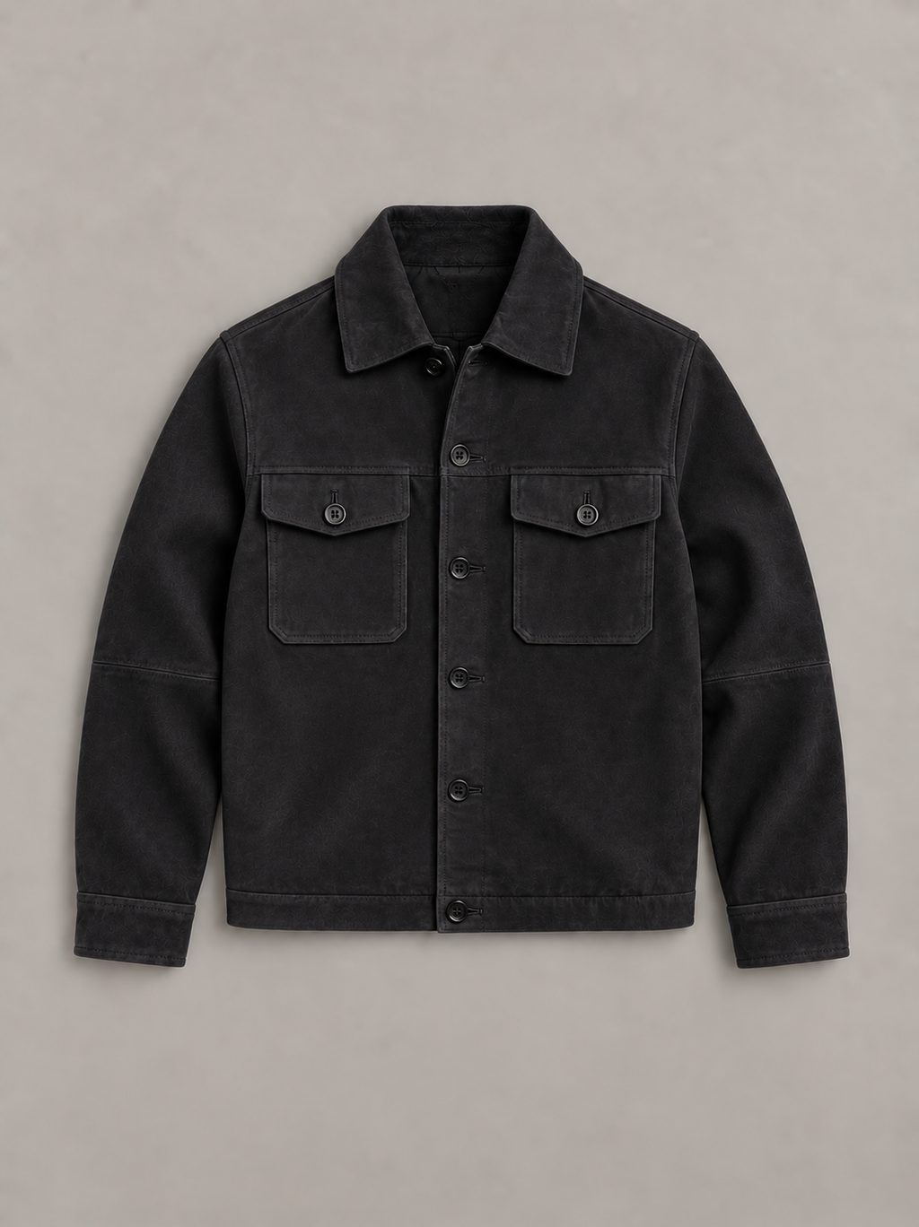 Toro by El Armarios Midnight Blue Goat Suede Leather Jacket