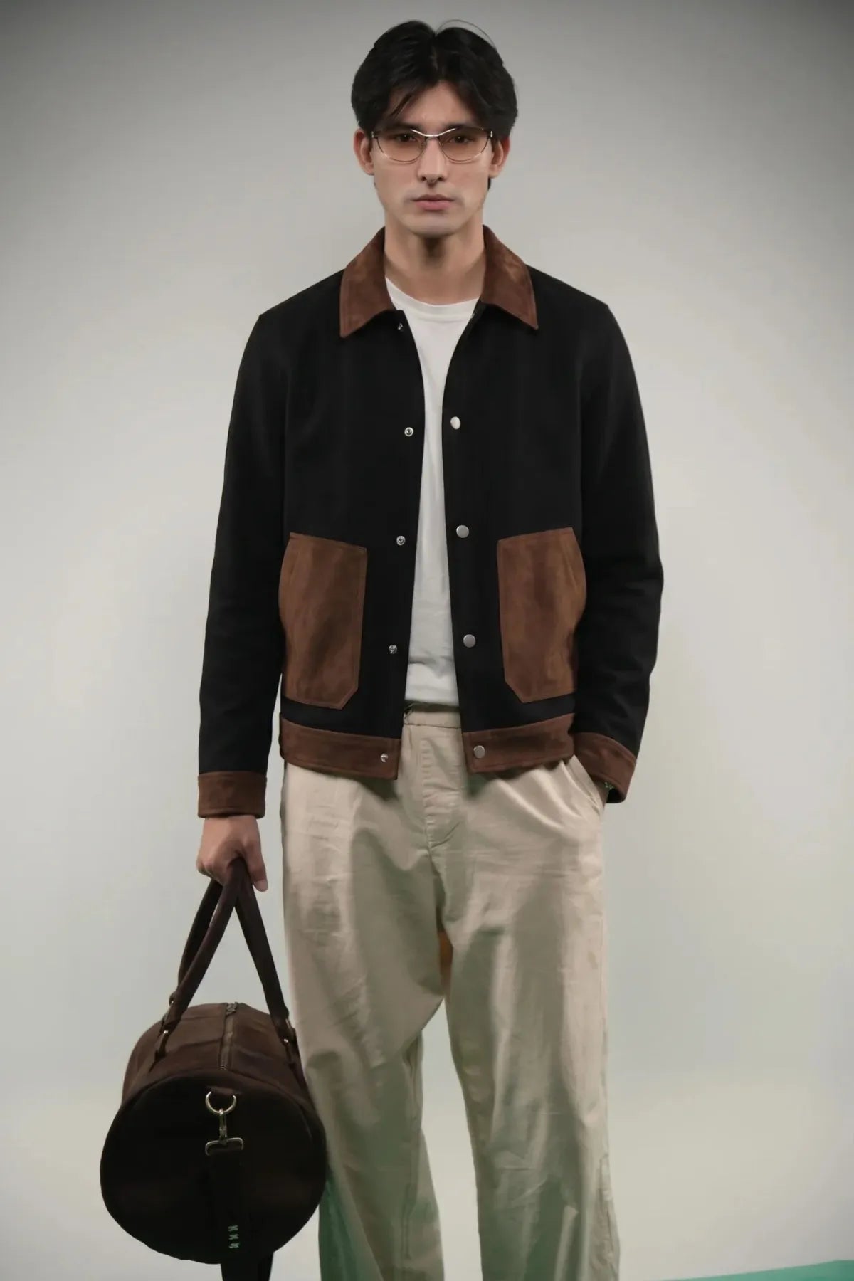 Toro by El Armarios Two-Tone Goat Suede Leather Jacket