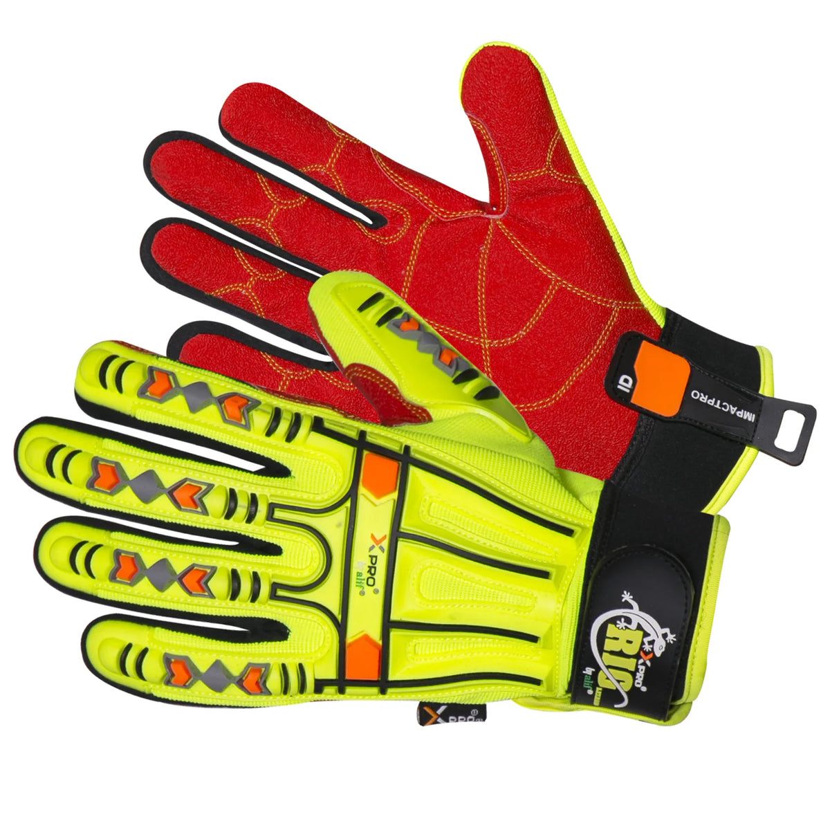 XPRO® FLEX001‑RL Rig Lizard Hi‑Vis Work Gloves – Cut, Puncture & Impact Protection for Oil & Gas, Rescue & Industrial Operations