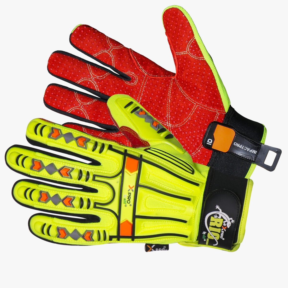 XPRO® FLEX001‑RL Rig Lizard Hi‑Vis Work Gloves – Cut, Puncture & Impact Protection for Oil & Gas, Rescue & Industrial Operations