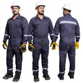 XTEX®-003RBCT 100% Cotton Coverall – Durable Industrial Workwear with Reflective Tape & Multi-Pocket Design