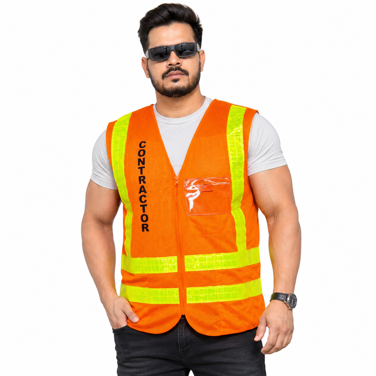 XPRO® HV07 Hi‑Vis Orange Class 2 FR Safety Vest – Flame Resistant, ANSI Compliant