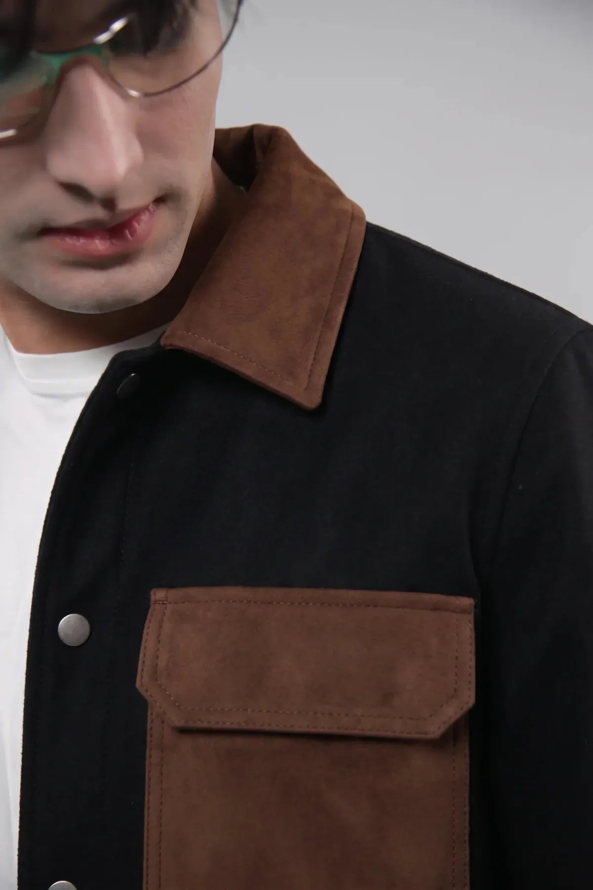 Toro by El Armarios Two-Tone Goat Suede Leather Jacket